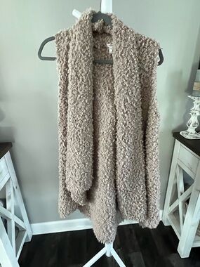 Maurices Plush Bouclé Open Cardigan - Beige Taupe